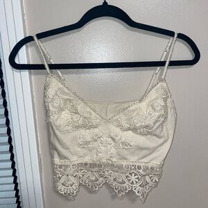 Billabong Cream Lace Crop Top